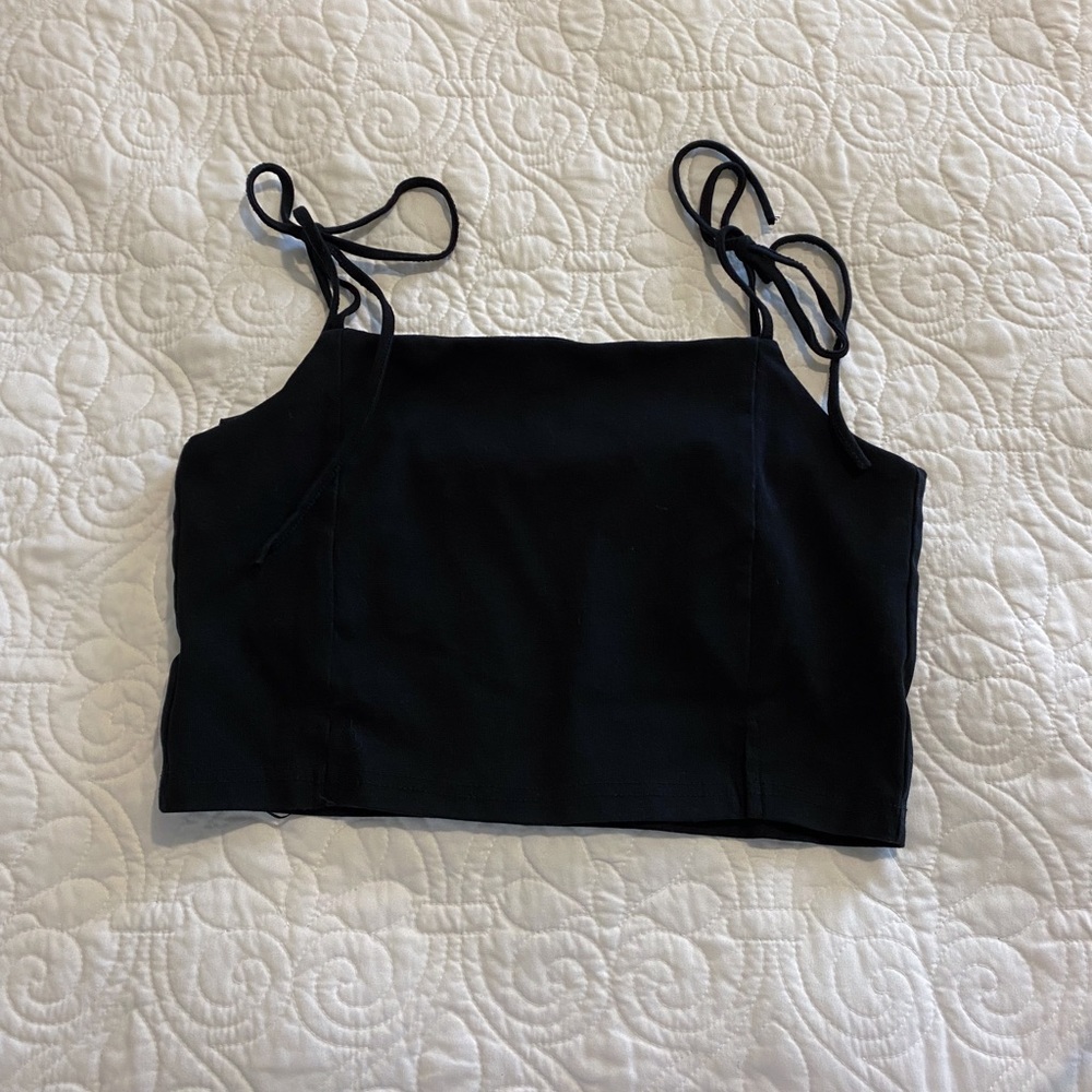 NWOT Tie Strap Crop Top